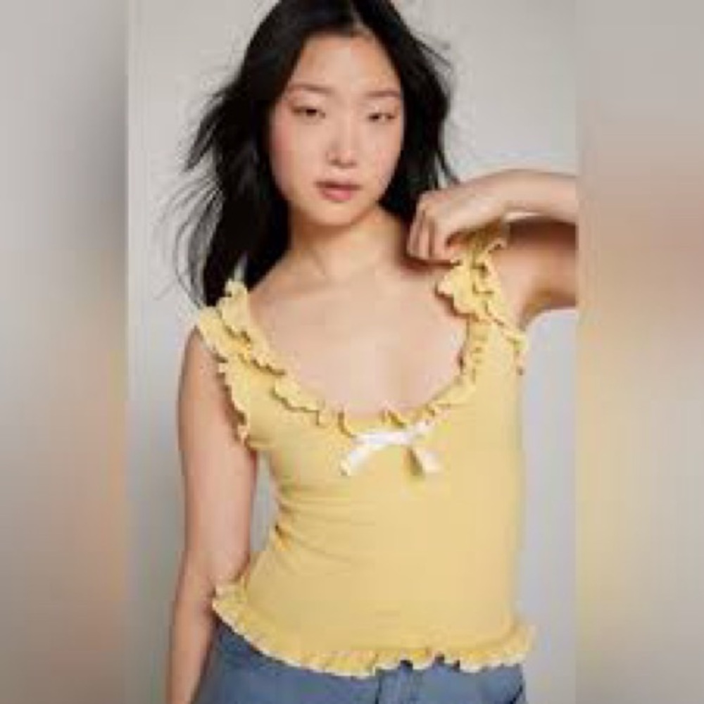 Kimchi Blue Darya Ruffle Bow Tank Top
